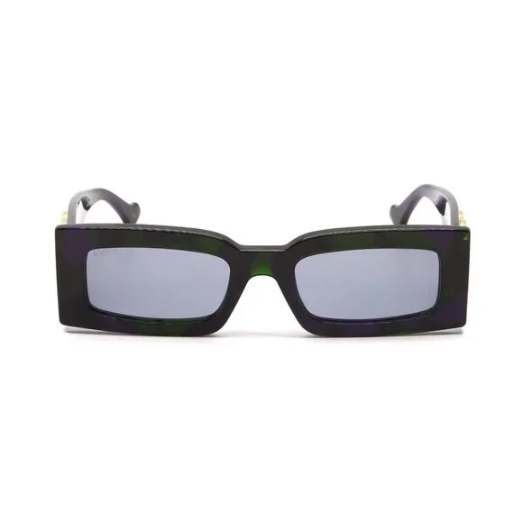 NEW GG1425S 003 GUCCI HAVANA PURPLE AND GREEN SUNGLASSES GUCCI SQUARE EYEWEAR